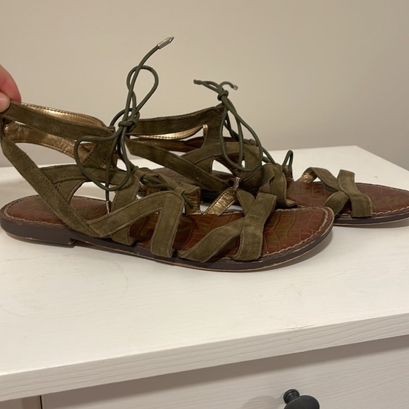 Sam Edelman Olive Green Gladiator Sandals - Picture 2 of 3